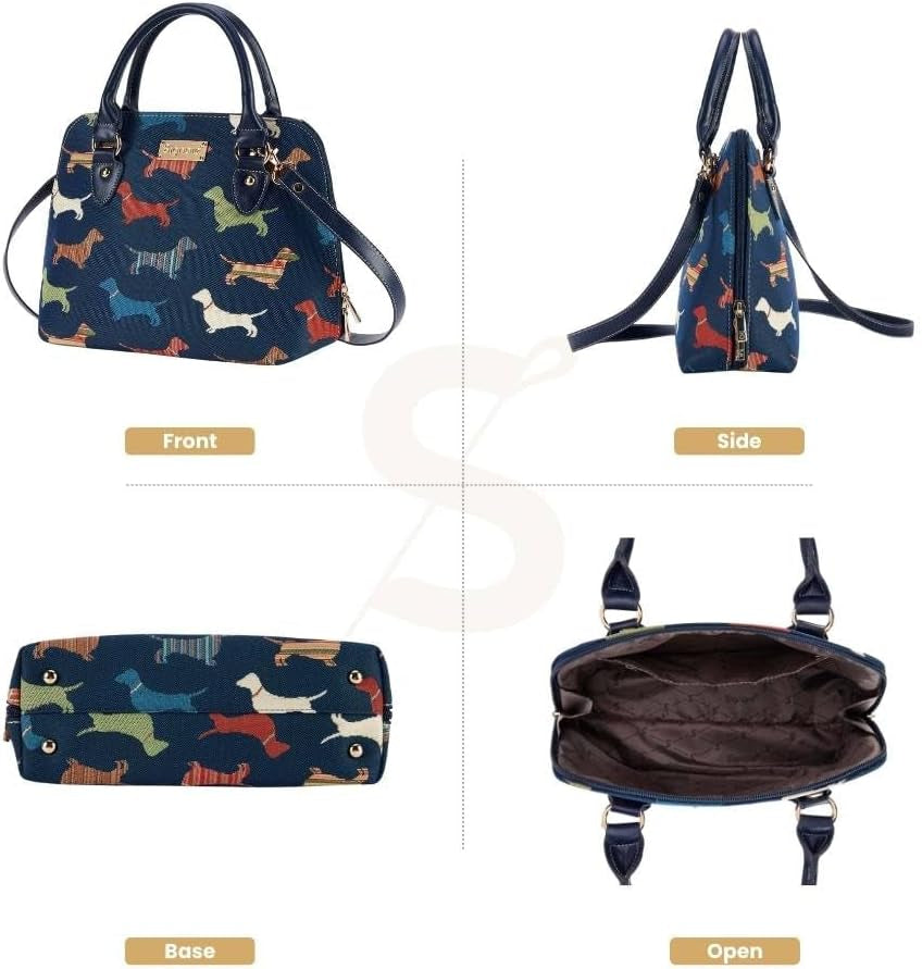 Tapestry Handbags Shoulder Bag and Crossbody Bags for Women with Garden Design