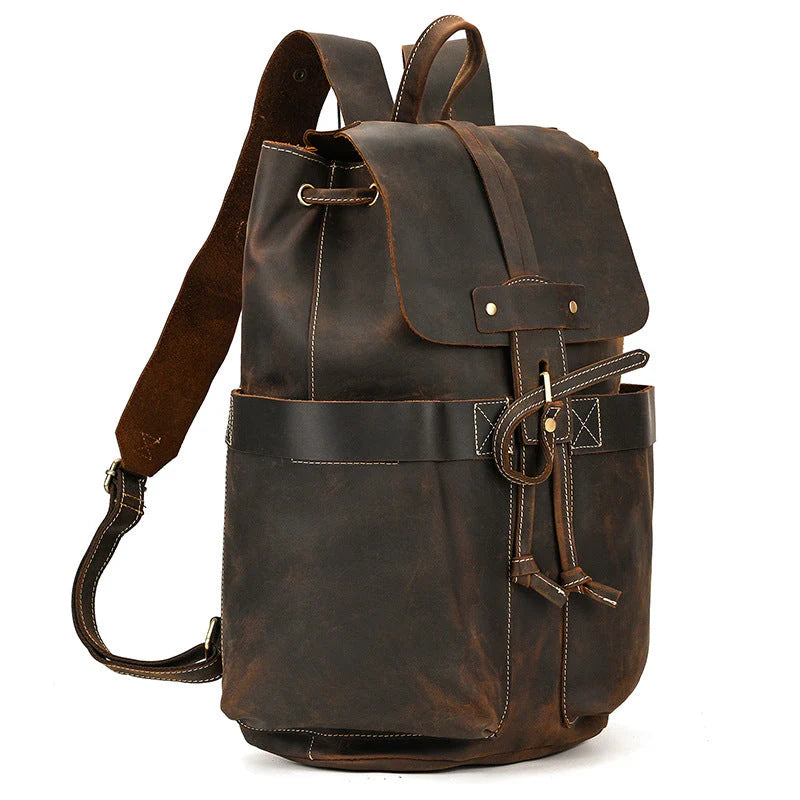Damen Leder Rucksack 20L Kalyra – Vintage Backpack Aus Echtleder
