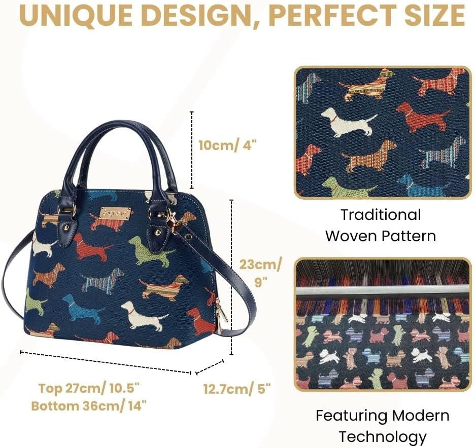 Tapestry Handbags Shoulder Bag and Crossbody Bags for Women with Garden Design