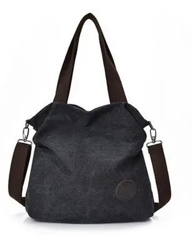 European and American Casual Handbags Simple Art Canvas Portable Shoulder Messenger Bag