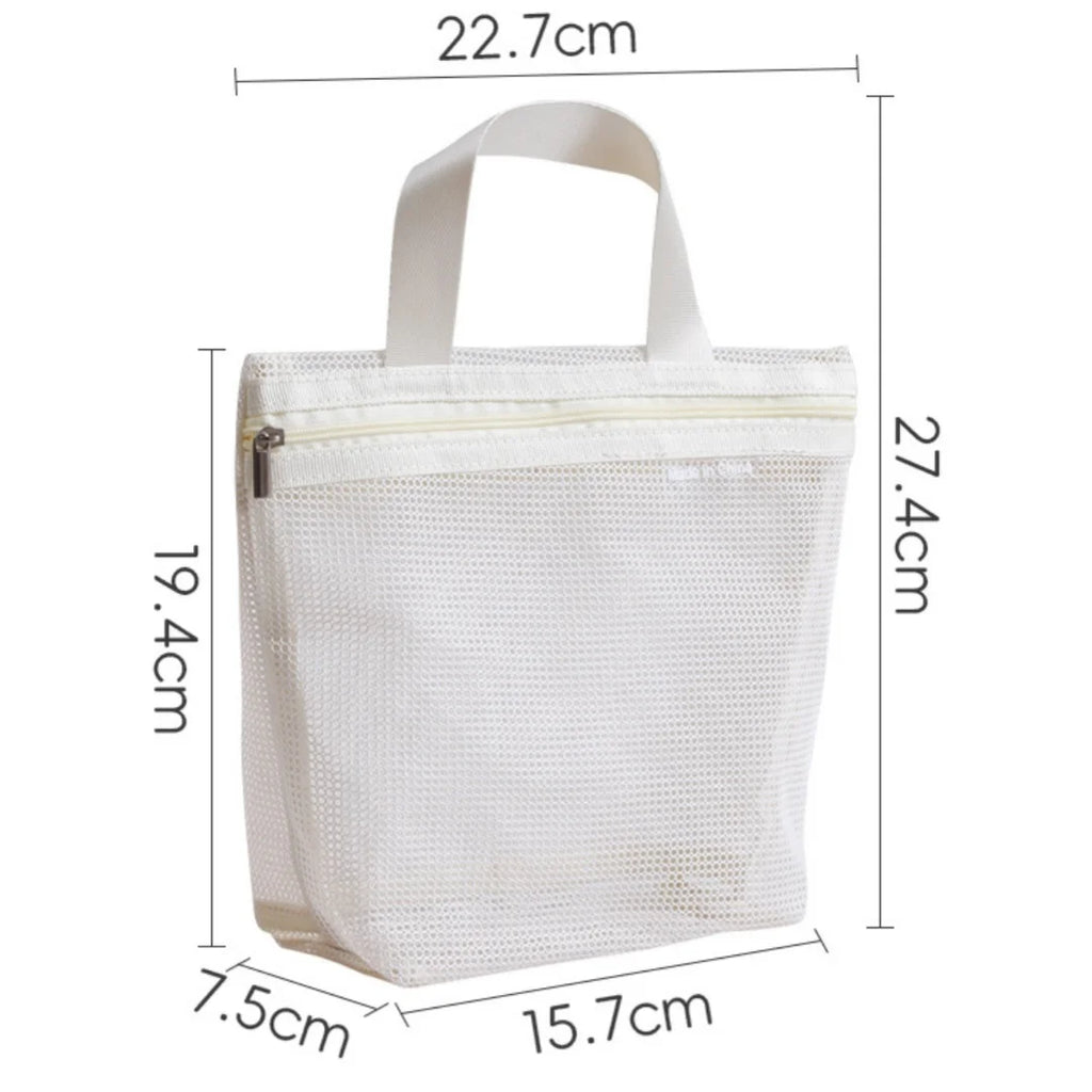 Mesh Makeup Toiletry Storage Bags Handbags Portable Travel Washing Body Shower Tools Organizer Hanging Cosmetic Organizer Pouch