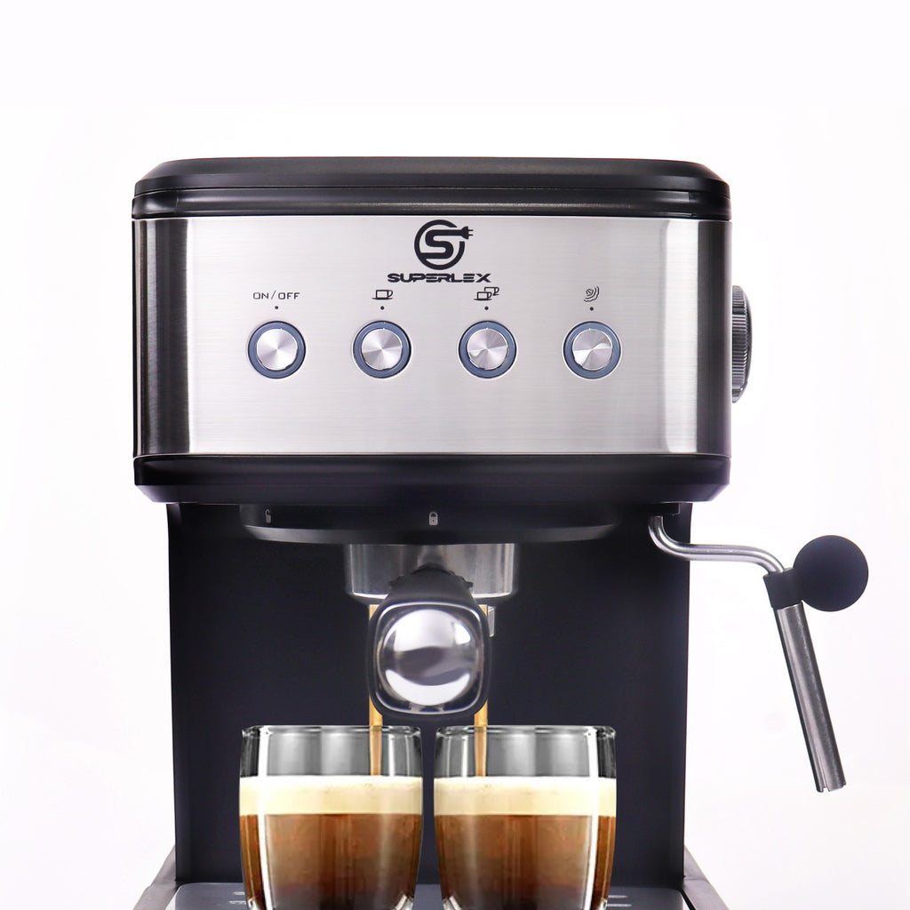 SUPERLEX Coffee Machine Espresso Machine Coffee Maker Cappuccino W/ Milk Frother