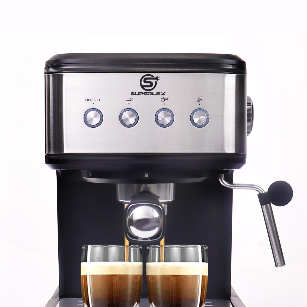 SUPERLEX Coffee Machine Espresso Machine Coffee Maker Cappuccino W/ Milk Frother