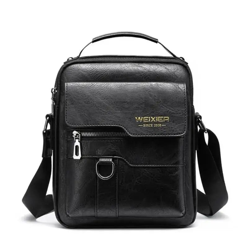 New Men Crossbody Bag Shoulder Bags Vintage Handbags Large Capacity PU Leather for Man Messenger Tote