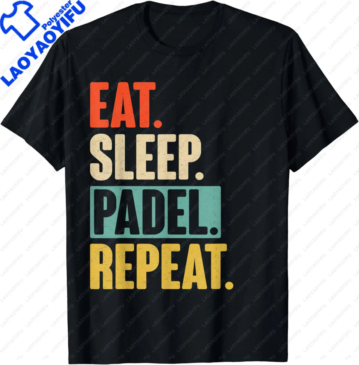 Eat Sleep Padel Repeat - Retro Vintage Padel T-Shirt Graphic T Shirts Men Clothing Camisetas Ropa Aesthetic