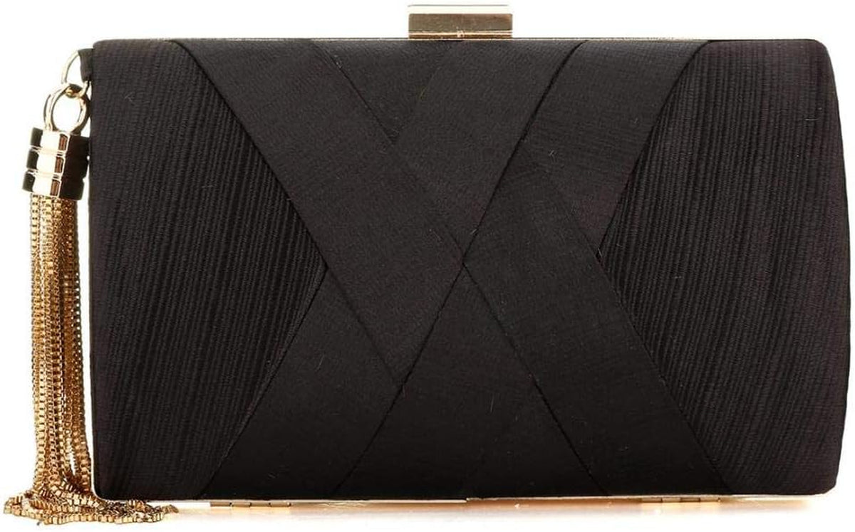 Womens Clutch Purse Ladies Prom Party Wedding Bags Designer Evening Bags, Womens Stunning Tassel Clutch Handbag Ladies Shoulder Bags