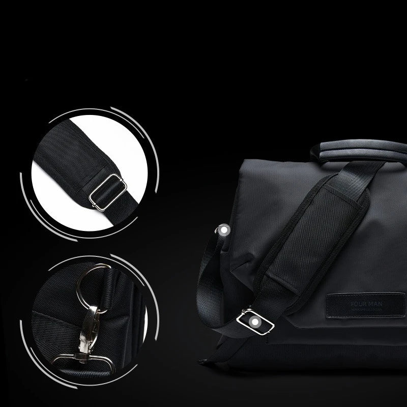 Casual Men'S Crossbody Bag Large Capacity Motorcycle Crossbody Shoulder Bag Men Oxford Waterproof Laptop Handbags Male Satchels