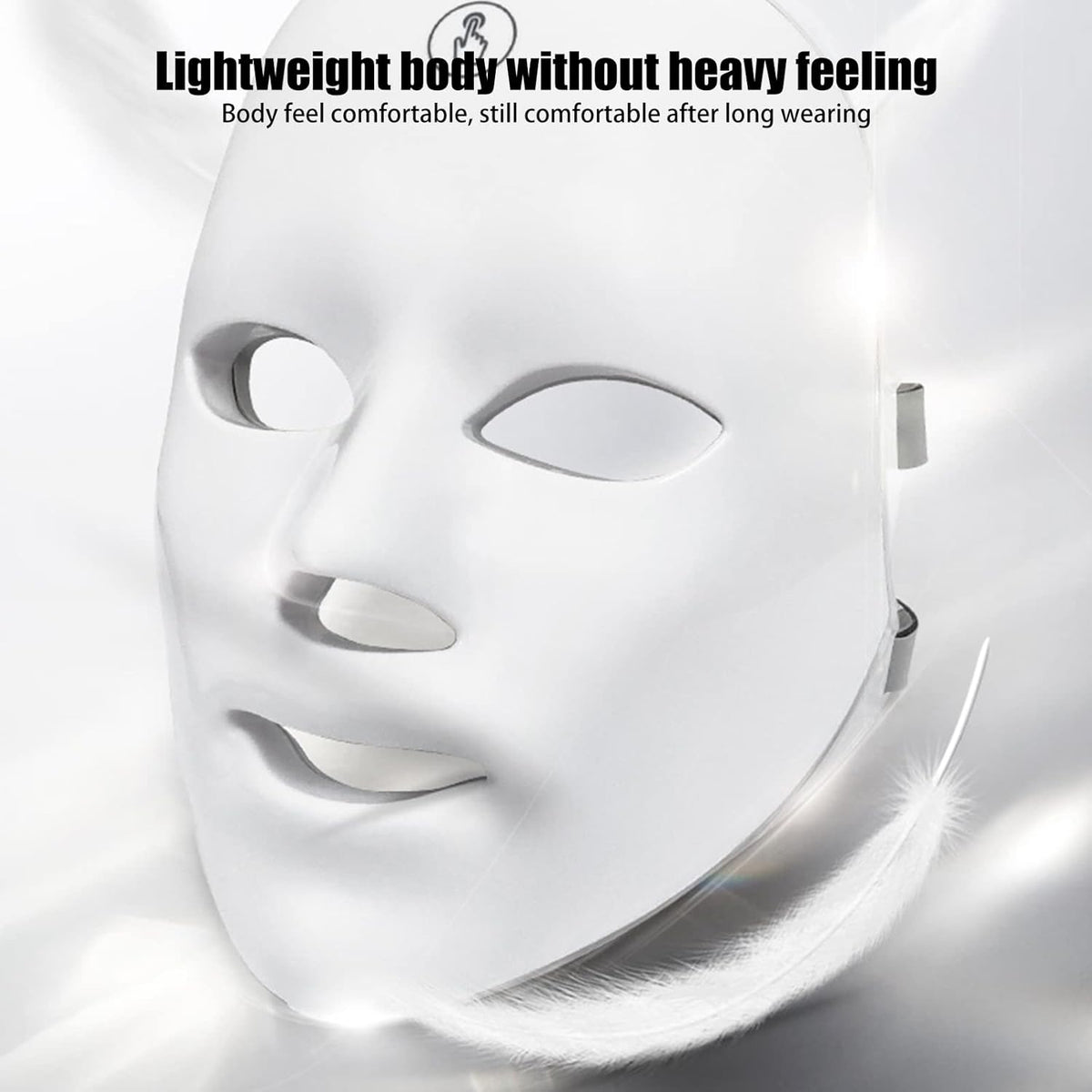 LED Light Therapy Facial Mask - 7 Color Photon Treatment for Skin Rejuvenation, Anti-Aging, Acne Reduction, and Wrinkle Prevention