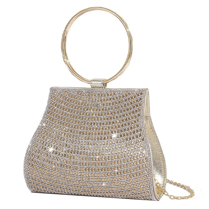 Woman Evening Bag Diamond Rhinestone Clutch Crystal Day Lady Wallet Wedding Purse Party Banquet Silver Handbags Clutches Tote