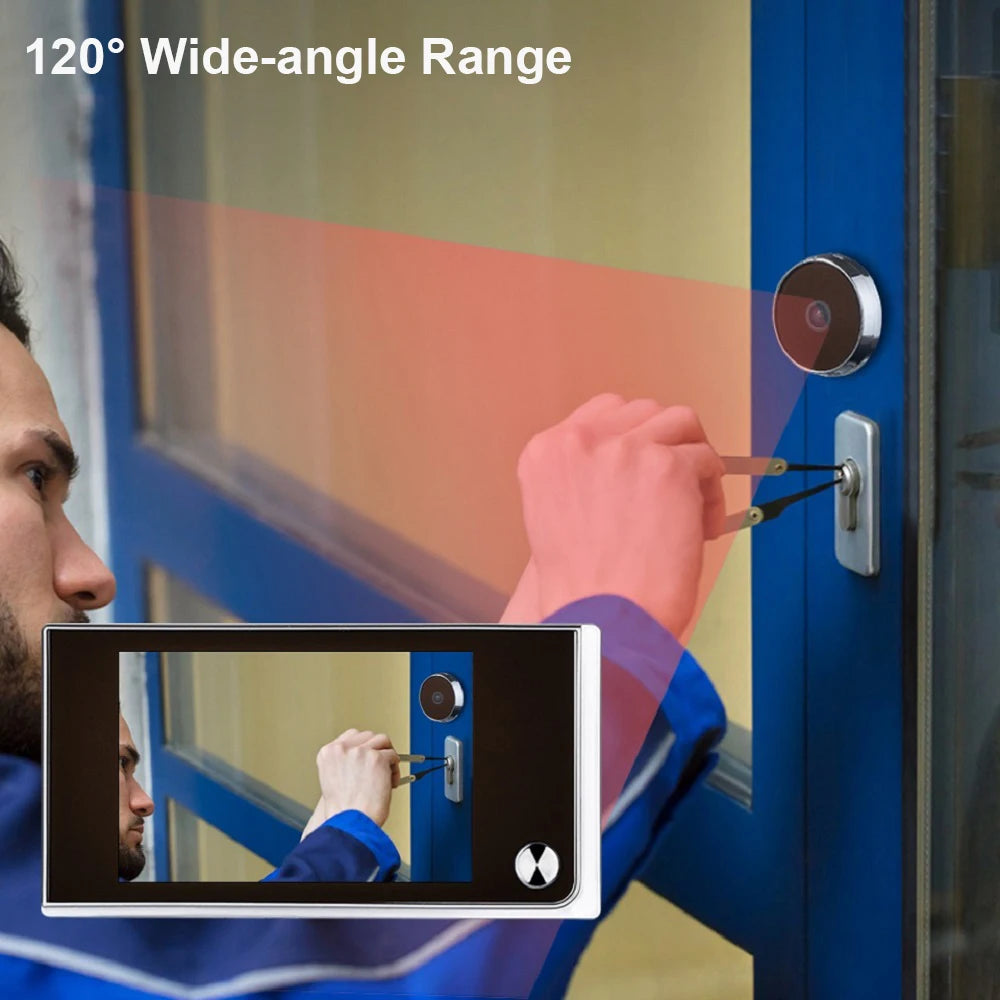 Wsdcam 3.5 Inch Digital Door Viewer Camera 120° Wireless Doorbell Smart Home Door Camera Peephole Doorbell with Monitor Mirilla