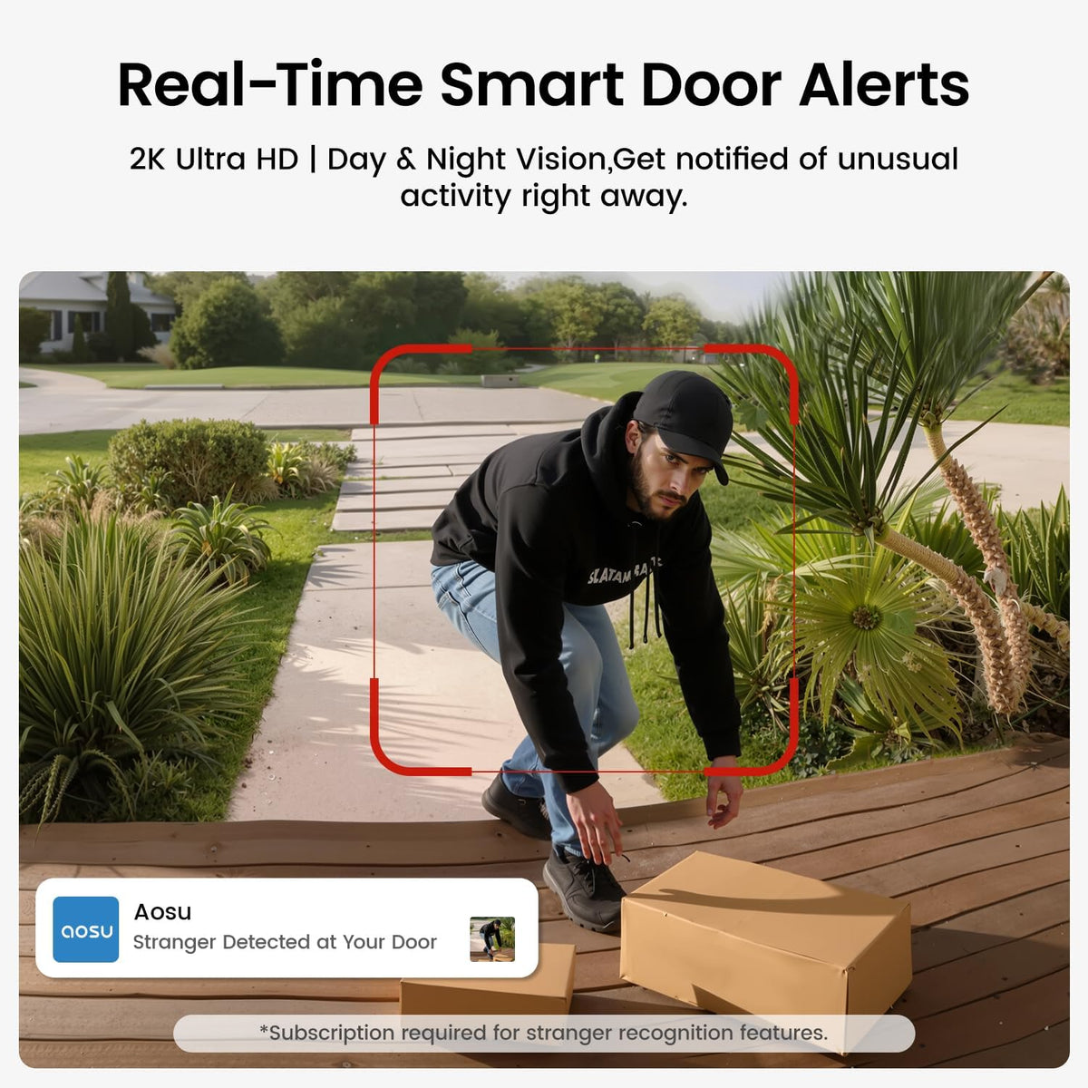 Video Doorbell Wireless, 2K HD Doorbell Camera Wireless,Battery-Powered Doorbell Camera,2.4Ghz Wi-Fi,Human Detection,180-Day Battery Life,Video Calling,Voice Changer,Work with Alexa