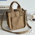 Women Crossbody Bags Canvas Solid Simple Large Capacity Shoulder Handbags All-Match Durable Shopping Portable Totes Minimalist