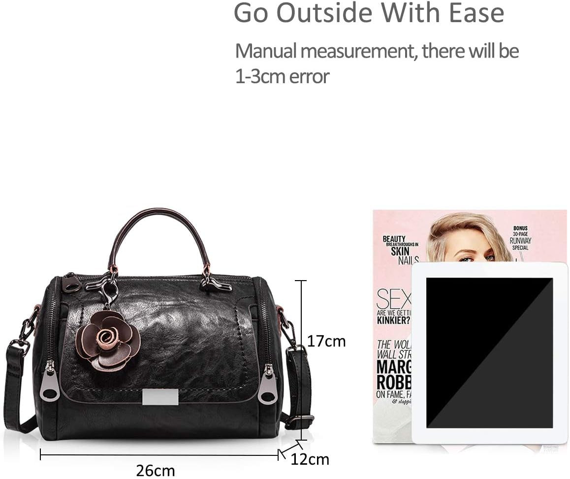 NICOLE&DORIS Fashion Handbags for Women Top-Handle Bag Retro Crossbody Bag Flower Handbags for Lady Messenger Bag Elegant Shoulder Bag