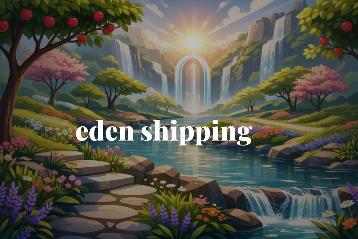 Garden of Eden with Text